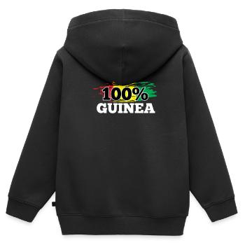 Guinea - Kids Premium Organic Zip-up Hoodie - black - Back - AI Model Kid Male (0cm)