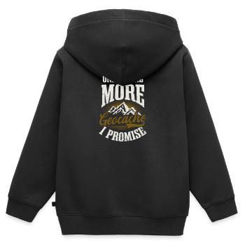 Geocaching Only One More Cache I Promise - Kids Premium Organic Zip-up Hoodie - black - Back - AI Model Kid Male (0cm)