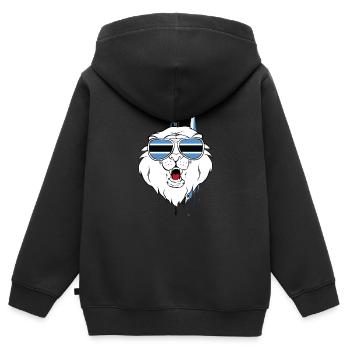 Botswana - Kinder Premium Organic Zip Hoodie - Schwarz - Hinten - AI Model Kid Male (0cm)
