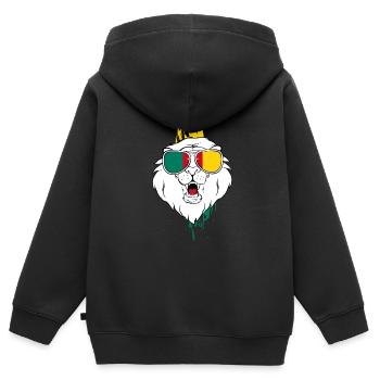 Kamerun - Kinder Premium Organic Zip Hoodie - Schwarz - Hinten - AI Model Kid Male (0cm)