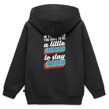 Psychologie Psychologe - Kinder Premium Organic Zip Hoodie - Schwarz - Hinten - AI Model Kid Male (0cm)