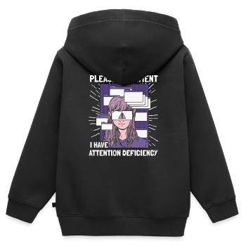 Psychologie Psychologe - Kinder Premium Organic Zip Hoodie - Schwarz - Hinten - AI Model Kid Male (0cm)