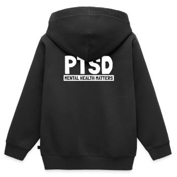 Psychologie Psychologe - Kinder Premium Organic Zip Hoodie - Schwarz - Hinten - AI Model Kid Male (0cm)