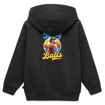 Beach Volleyball Sandbälle - Kinder Premium Organic Zip Hoodie - Schwarz - Hinten - AI Model Kid Male (0cm)