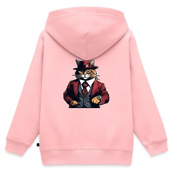 Cat Shirt Cat Gift Idea Putty - Kids Premium Organic Zip-up Hoodie - rose - Back - AI Model Kid Female (0cm)
