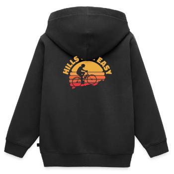 Vélo électrique Vélo électrique Hill - Sweat Premium à capuche zippé enfant bio - noir - Dos - AI Model Kid Male (0cm)