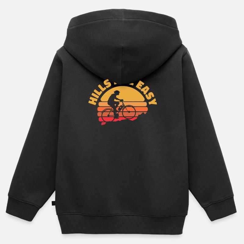 Vélo électrique Vélo électrique Hill - Sweat Premium à capuche zippé enfant bio - noir