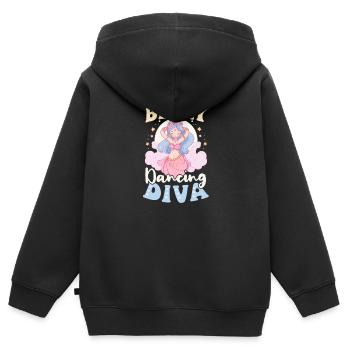 Danse du ventre Diva de danse du ventre - Sweat Premium à capuche zippé enfant bio - noir - Dos - AI Model Kid Male (0cm)
