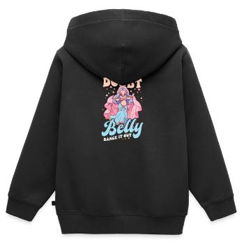 Danse du ventre en cas de doute Danse du ventre - Sweat Premium à capuche zippé enfant bio - noir - Dos - AI Model Kid Male (0cm)