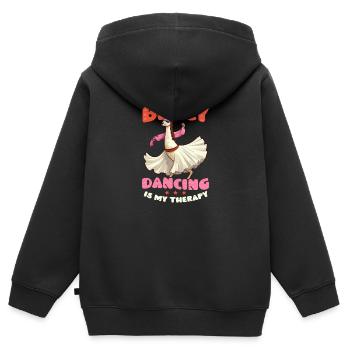 Bauchtanz Bauchtanz ist Therapie - Kinder Premium Organic Zip Hoodie - Schwarz - Hinten - AI Model Kid Male (0cm)