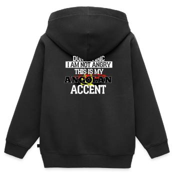 Botswana - Kinder Premium Organic Zip Hoodie - Schwarz - Hinten - AI Model Kid Male (0cm)