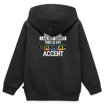 Ghana - Kinder Premium Organic Zip Hoodie - Schwarz - Hinten - AI Model Kid Male (0cm)