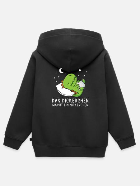 Dickerchen macht Nickerchen Sleepysaurus - Kinder Premium Organic Zip Hoodie - Schwarz