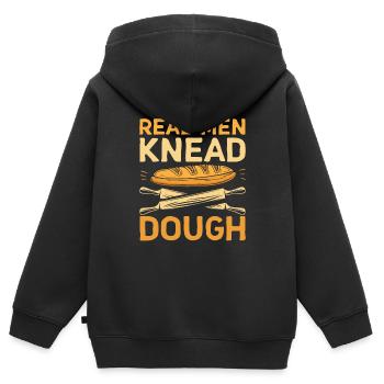 Backen Bäckerei Konditorei Konditor Bäcker Konditorei - Kinder Premium Organic Zip Hoodie - Schwarz - Hinten - AI Model Kid Male (0cm)