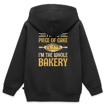 Backen Bäckerei Konditorei Konditor Bäcker Konditorei - Kinder Premium Organic Zip Hoodie - Schwarz - Hinten - AI Model Kid Male (0cm)