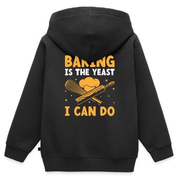 Backen Bäckerei Konditorei Konditor Bäcker Konditorei - Kinder Premium Organic Zip Hoodie - Schwarz - Hinten - AI Model Kid Male (0cm)