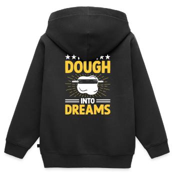 Backen Bäckerei Konditorei Konditor Bäcker Konditorei - Kinder Premium Organic Zip Hoodie - Schwarz - Hinten - AI Model Kid Male (0cm)