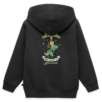 Creepy Sirens, Horror Mermaid, Creepy - Kids Premium Organic Zip-up Hoodie - black - Back - AI Model Kid Male (0cm)