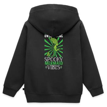 Creepy Sirens, Horror Mermaid, Creepy - Kids Premium Organic Zip-up Hoodie - black - Back - AI Model Kid Male (0cm)