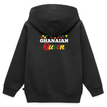Ghana - Kinder Premium Organic Zip Hoodie - Schwarz - Hinten - AI Model Kid Male (0cm)
