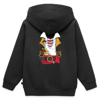 Lustiges Piraten-Dekor Faules Halloween - Kinder Premium Organic Zip Hoodie - Schwarz - Hinten - AI Model Kid Male (0cm)