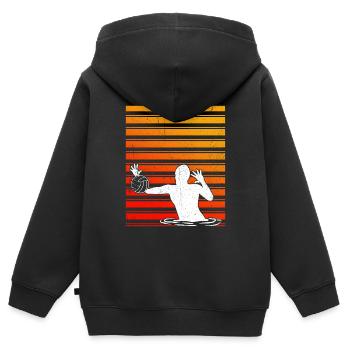 Sunset Water Polo - Kids Premium Organic Zip-up Hoodie - black - Back - AI Model Kid Male (0cm)