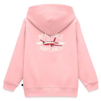Pilot Aviation Airplane Airline Future Pilots - Kinder Premium Organic Zip Hoodie - Rosa - Hinten - AI Model Kid Female (0cm)