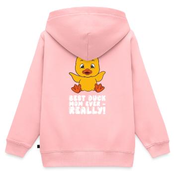 Drôle de canard Canards mignons - Sweat Premium à capuche zippé enfant bio - rose - Dos - AI Model Kid Female (0cm)