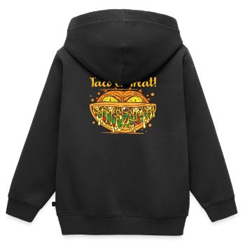 Monster Taco Horror Taco Halloween Taco Costume - Kids Premium Organic Zip-up Hoodie - black - Back - AI Model Kid Male (0cm)