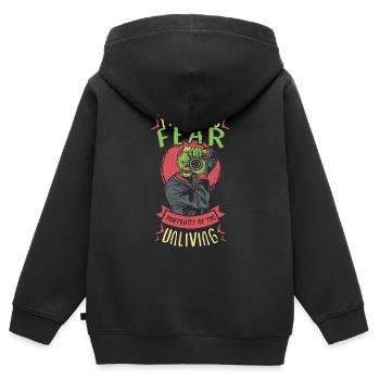 Photographe zombie Photographe d’horreur Spooky - Sweat Premium à capuche zippé enfant bio - noir - Dos - AI Model Kid Male (0cm)