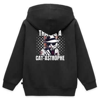 Cat Shirt Cat Gift Idea Putty - Kids Premium Organic Zip-up Hoodie - black - Back - AI Model Kid Male (0cm)