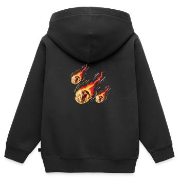 Dérivation astroïde de l’espace spatial - Sweat Premium à capuche zippé enfant bio - noir - Dos - AI Model Kid Male (0cm)