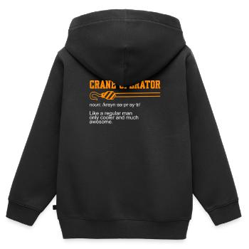 Crane Operator Noun Crane Operator - Kinder Premium Organic Zip Hoodie - Schwarz - Hinten - AI Model Kid Male (0cm)