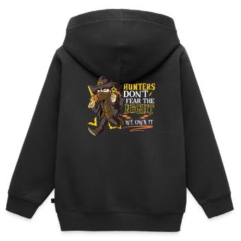 Vampirjäger Untoter Slayer Pfahl Und Kreuz - Kinder Premium Organic Zip Hoodie - Schwarz - Hinten - AI Model Kid Male (0cm)