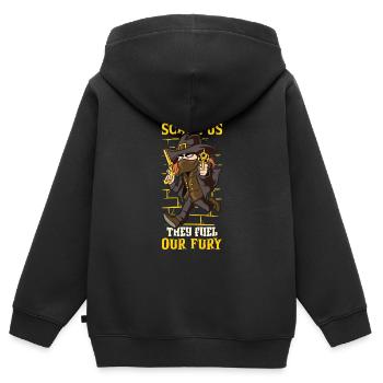 Vampirjäger Untoter Slayer Pfahl Und Kreuz - Kinder Premium Organic Zip Hoodie - Schwarz - Hinten - AI Model Kid Male (0cm)