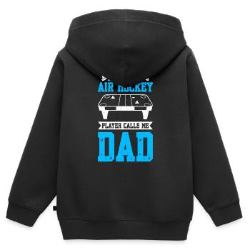 Favorite Air Hockey Player Calls Me Dad - Kinder Premium Organic Zip Hoodie - Schwarz - Hinten - AI Model Kid Male (0cm)