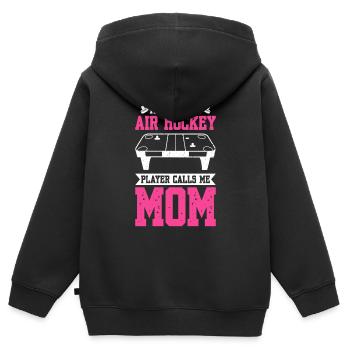 Favorite Air Hockey Player Calls Me Mom - Kinder Premium Organic Zip Hoodie - Schwarz - Hinten - AI Model Kid Male (0cm)