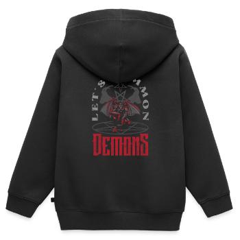 Occulte - Sweat Premium à capuche zippé enfant bio - noir - Dos - AI Model Kid Male (0cm)
