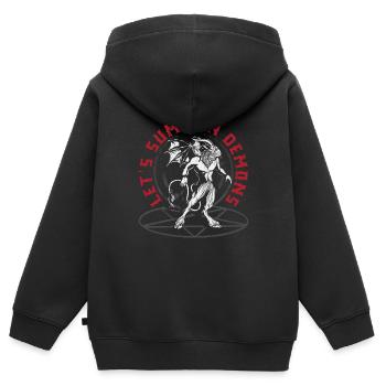 Occulte - Sweat Premium à capuche zippé enfant bio - noir - Dos - AI Model Kid Male (0cm)