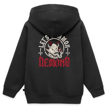 Occulte - Sweat Premium à capuche zippé enfant bio - noir - Dos - AI Model Kid Male (0cm)