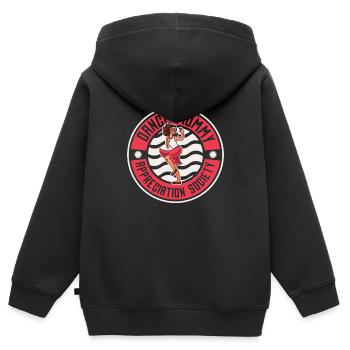 Mom Mutter Gesellschaft Tanz Mutter - Kinder Premium Organic Zip Hoodie - Schwarz - Hinten - AI Model Kid Male (0cm)