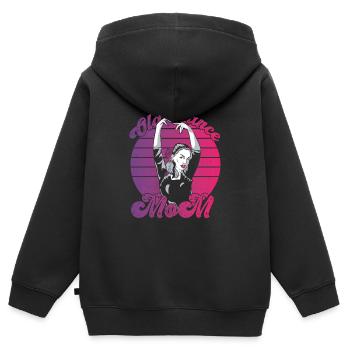 Mom Mutter Mutter Tanz Mutter - Kinder Premium Organic Zip Hoodie - Schwarz - Hinten - AI Model Kid Male (0cm)