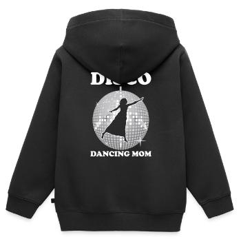 Mom Mutter Disko Tanz Mutter - Kinder Premium Organic Zip Hoodie - Schwarz - Hinten - AI Model Kid Male (0cm)