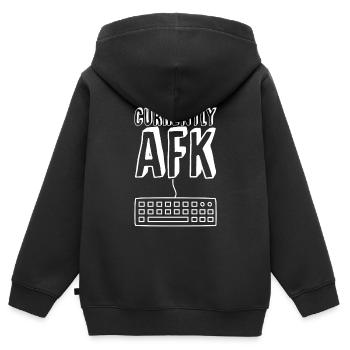 Actuellement Afk 2 - Sweat Premium à capuche zippé enfant bio - noir - Dos - AI Model Kid Male (0cm)
