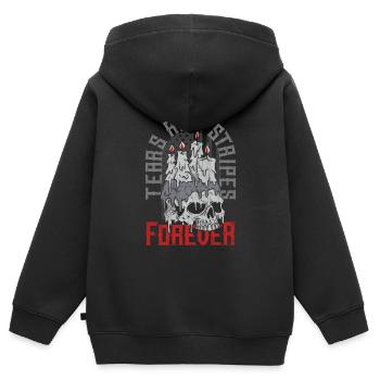 Emoticon Emo Tears and Stripes Forever Emocore - Kids Premium Organic Zip-up Hoodie - black - Back - AI Model Kid Male (0cm)