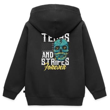 Emoticon Emo Tears and Stripes Forever Emocore - Kids Premium Organic Zip-up Hoodie - black - Back - AI Model Kid Male (0cm)