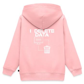 Je supprime les données 2 - Sweat Premium à capuche zippé enfant bio - rose - Dos - AI Model Kid Female (0cm)