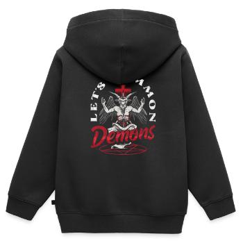 Occulte - Sweat Premium à capuche zippé enfant bio - noir - Dos - AI Model Kid Male (0cm)