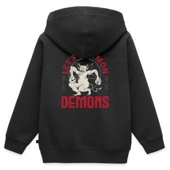 Occulte - Sweat Premium à capuche zippé enfant bio - noir - Dos - AI Model Kid Male (0cm)