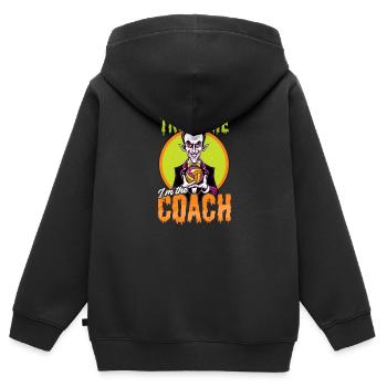 Halloween-Coach Trust Ich bin Volleyballtrainer Vampir - Kinder Premium Organic Zip Hoodie - Schwarz - Hinten - AI Model Kid Male (0cm)